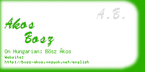 akos bosz business card